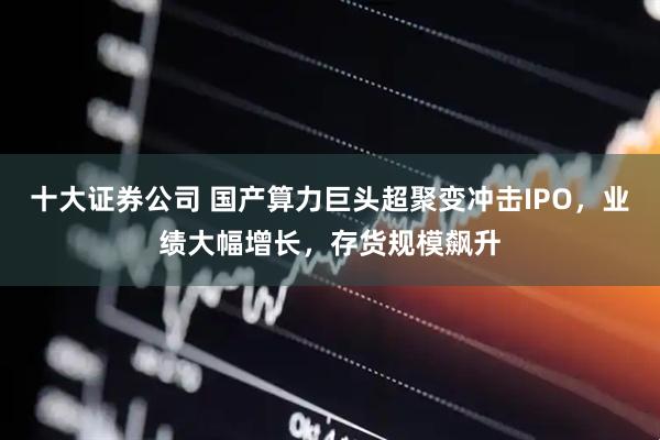 十大证券公司 国产算力巨头超聚变冲击IPO，业绩大幅增长，存货规模飙升